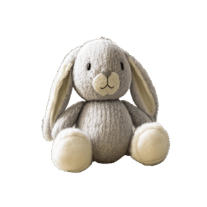 Gray stuffed rabbit