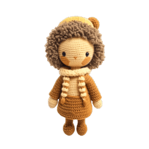 Knitted wool doll