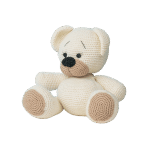 White knitted teddy bear