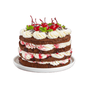 Four-layer chocolate cake